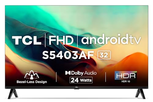 TCL 80.04 cm (32 inches) Bezel-Less S Series FHD Smart Android LED TV 32S5403AF (Black)