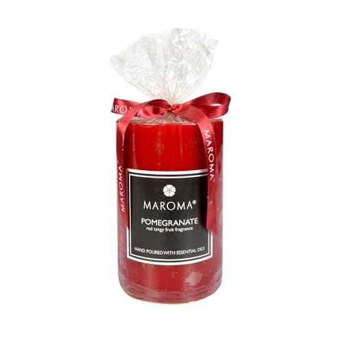 Cylindric Color Candle - 300 GMS. (Red/Pomegranate)