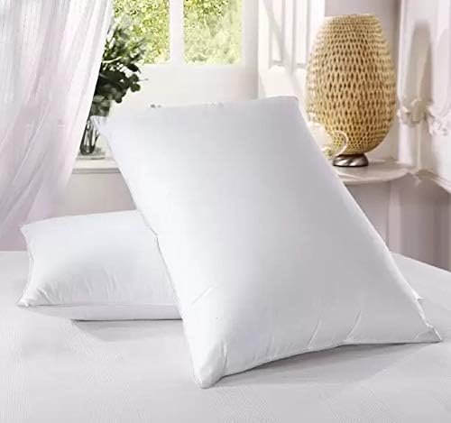 STATUS Ultra Soft Fiber Filled Fibre Premium Pillow for Home & Hotel Use (16X24, Fiber; White, Pack of 2)