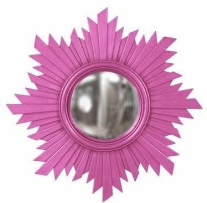 VAS Collection MDF Mirror Frame for Wall Decor,Bedroom,Living Room,Bathroom & Hallway,24"x24"(Pink)