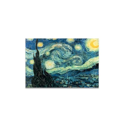 GADGETS WRAP Canvas Gallery Wrap Framed for Home Office Studio Living Room Decoration (14x11inch) - Starry Night Van Gogh