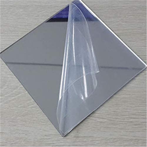 BIGIMALL Silver Mirror Acrylic (Non Glass - Not Real Mirror) 2 mm 12 inch X 12 inch/pack of 2 pcs with adhesive tape