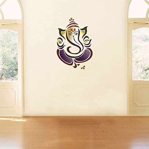 Asmi Collections Wall Stickers Beautiful Floral God Ganesha