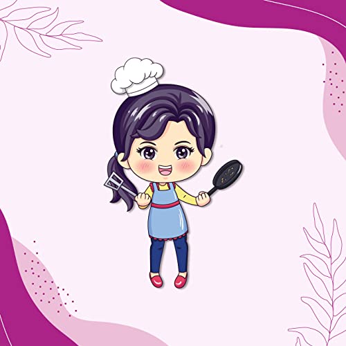 Bhai Please Female Chef Wooden Fridge Magnet - Kitchen, Cooking and Bar Gifts and Decorations