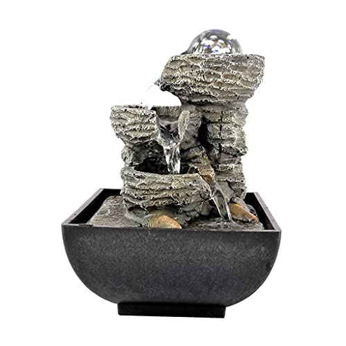 CALANDIS® Tabletop Water Fountain Feng Shui Meditation Waterfall Fountain Style 5 | 1 Piece Desktop Water Fountain