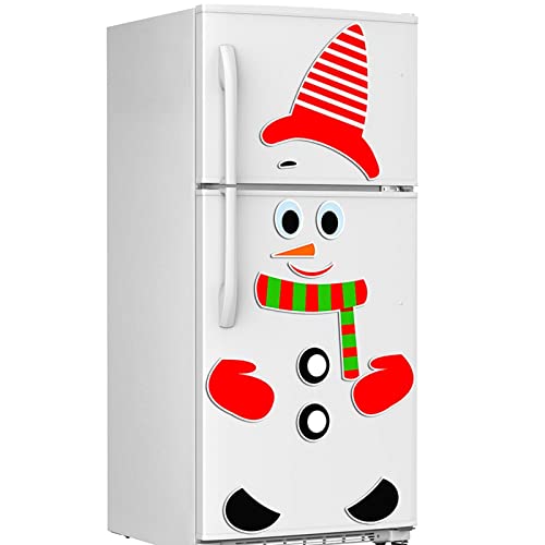 T.O.G. Snowman Refrigerator Sticker Expression Waterproof Christmas Festival Party Decor Ct002