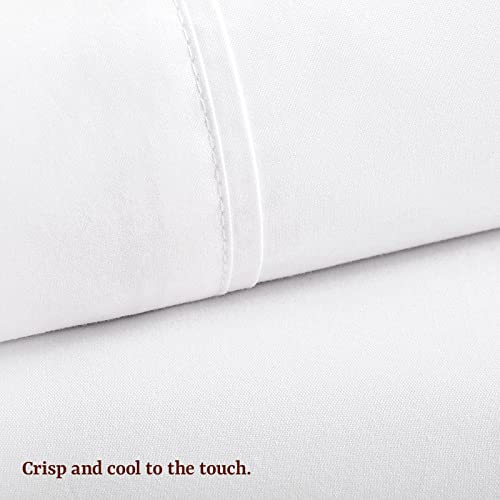 Peru Pima - 415 Thread Count Percale - 100% Peruvian Pima Cotton - California King Bed Sheet Set, White