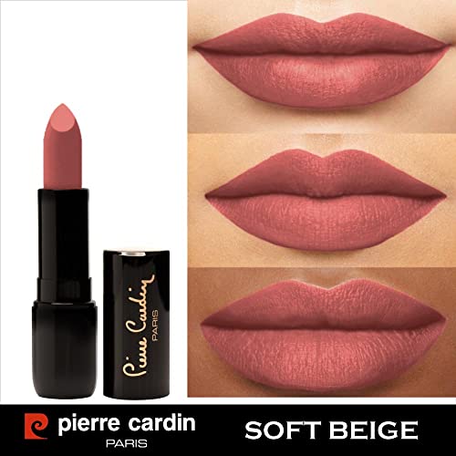 Pierre Cardin Paris, Porcelain Edition Rouge Lip Colour, Long Lasting Creme Lipstick, Long Lasting Crayon Lipstick, Creamy and Intense Pigment (236-Soft Beige)