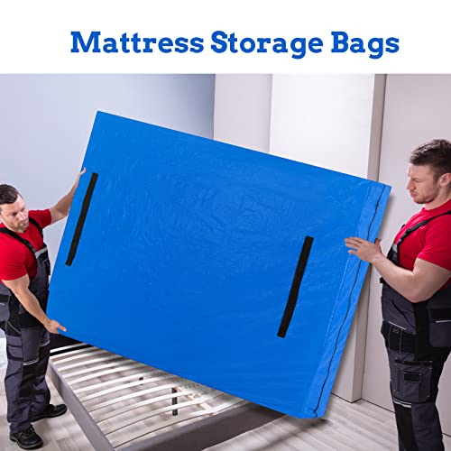 Cosybreeze Mattress Bag for Moving and Storage, Reusable Heavy Duty Tarp Bed Mattress Bag Cover with Double Zippers & 8 Carrying Handles, Extra Thick Waterproof Zippered Mattress Protector(Twin XL)