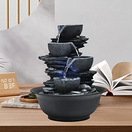 CALANDIS Water Fountain Fortune Feng Shui Waterfall Bedroom Ornaments Arts E