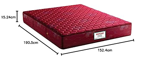 Repose-eyelidz Mattress 75" x 60" x 6" Bonnell Spring Queen, Maroon