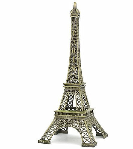 Discount4product Glass Eiffel Tower Statue (26 cm x 11 cm x 11 cm, Antique)