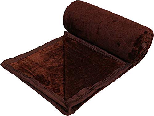 Spangle Mink Double Blanket, Brown