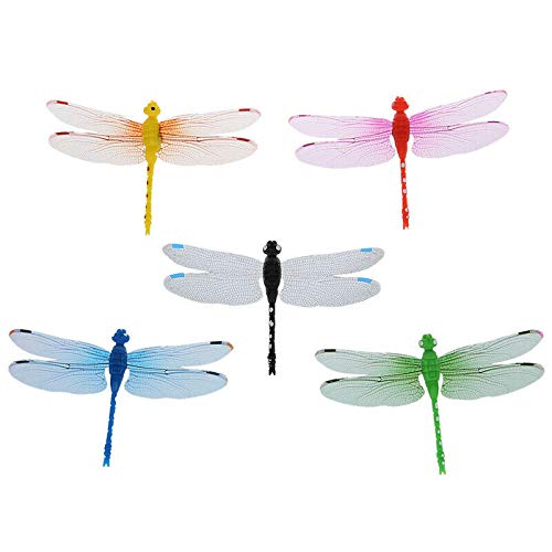 UBERSWEET® 2X(5pcs 8cm 3D Artificial Dragonflies Fridge Magnet for Home Christmas Wedd O9C2