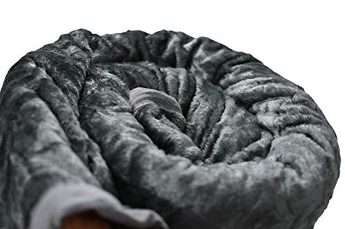 SoftTouchy 500 TC Velvet Floral Embossed Super Soft for Winter Heavy Single Bed Ac Mink Bed Blankets (Grey, Single - 85x60 Inch)