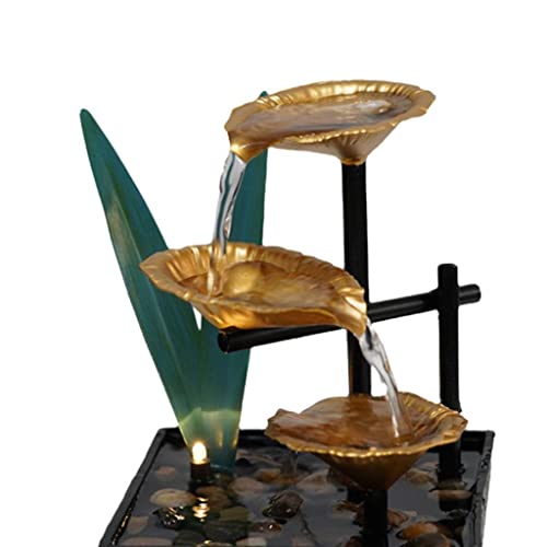 CALANDIS Tabletop Fountain Home Decor Accent Waterfall Feature for Living Room Gifts