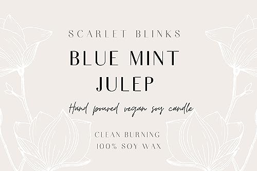 Scarlet Blinks Blue Mint Julep Candle | Soy Wax Candles | Aroma Therapy Candles | Burning Time :-45 HRS Pack of 3