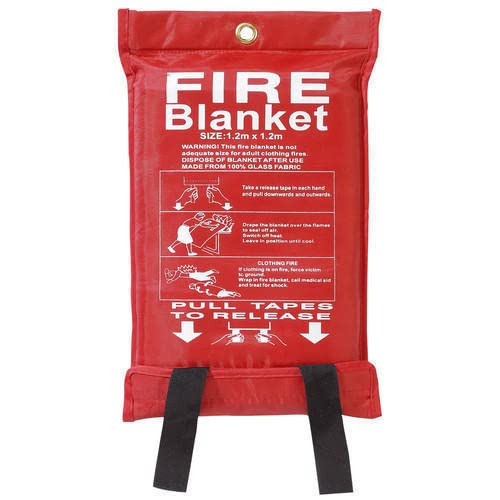 Rich Bells Soft Case of Fire Blanket Fiberglass Cloth Fire Rescue Blanket, Flame Retardant, Protection Shelter Safety for Kitchen, Fireplace, Car, Camping Etc(1M X 2M) (1 PC)