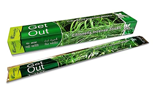 Aromatika Get Out 240 Mosquito Repellent Incense Sticks, Natural and Herbal Citronella Agarbatti Pack | Machar Agarbatti | Anti- Mosquito | Burn Time- 45 mins Approx