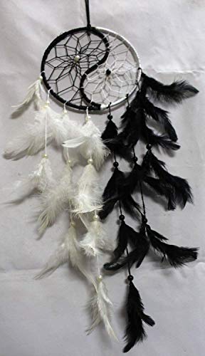 CHAKSHIT CREATIONS Dream Catcher Wall Hanging for Home Decor (Black & White)