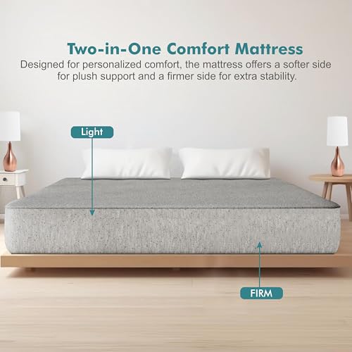 Dr. Smith Ortho Mattress Dual Comfort Double Bed |8 Inch| Soft & Firm Support Double Size Mattress 72x48x8 Inch - Grey