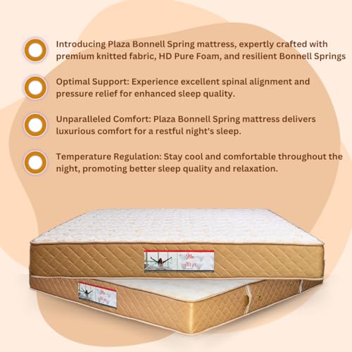 COCOFOAM Bonnel Spring Orthopedic Mattress for Superior Back Care (75x48x8)