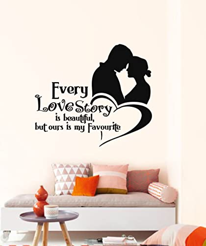 Decor Kraft Every Love Story is Beautiful Wall Sticker & Decal,Size- 50 Cm X 34 Cm,Religious