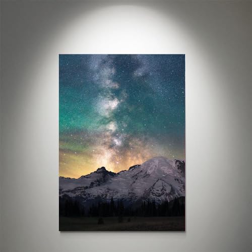 GADGETS WRAP Canvas Gallery Wrap Framed for Home Office Studio Living Room Decoration (9x11inch) - Montain Galaxy