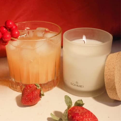 SOHMEI | Juicylicious | Coconut Wax Scented Candles | Raspberry, Strawberry, Peach (200 g)