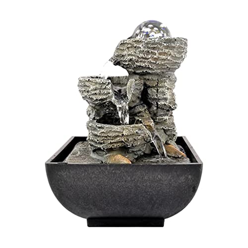 CALANDIS® Tabletop Water Fountain Feng Shui Meditation Waterfall Fountain Style 5 | 1 Piece Desktop Water Fountain