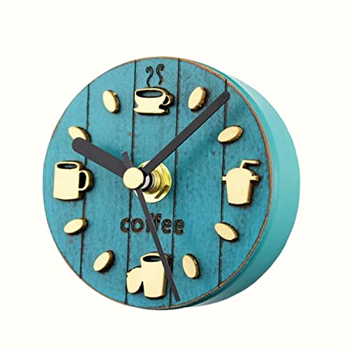 ATORSE® Fridge Sticker Clock Sticker Coffee Pattern Decorative for Kitchen