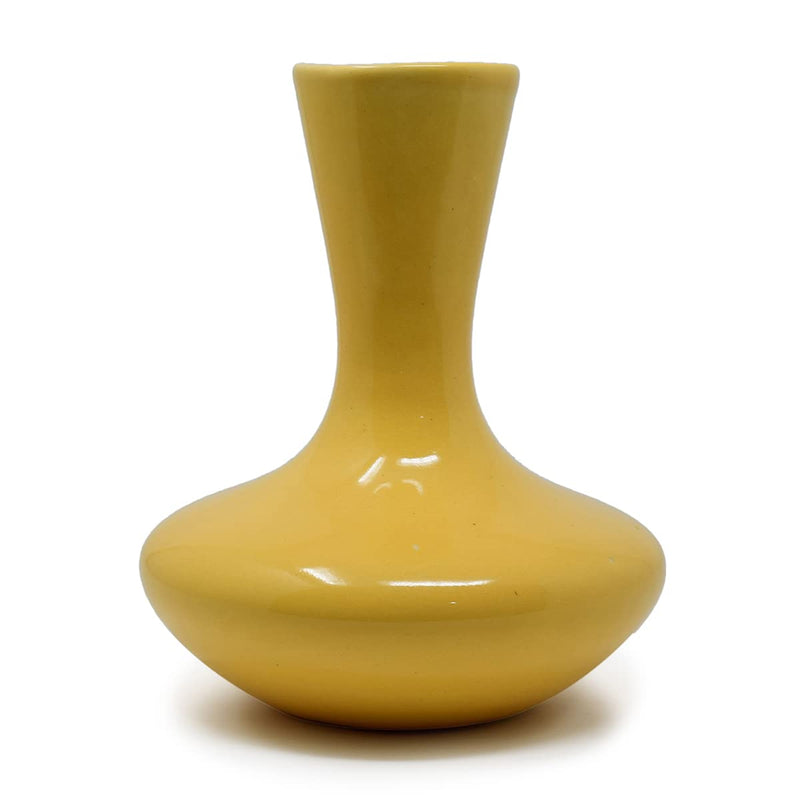 The Himalayan Goods Company Ceramic Flower Vase (7 x 5.5 inch, Yellow)