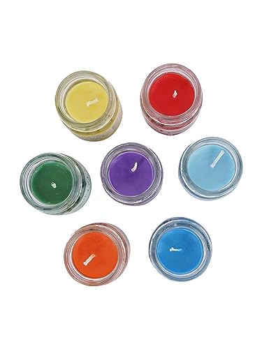 The Decor Affair Set of 7 Set of 7 Long-Burning, Aromatic Candles, Carefully Blended to Enhance Your Spa, Aromatherapy, and Meditation Sessions.