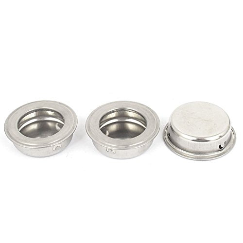 Echocart Door Drawer Stainless Steel Round Concealed Mount Pull Handle 3pcs