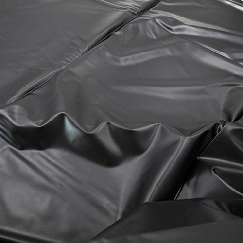 ClearUmm Bedding PVC Extra Deep Pocket Fitted Sheet, Cooling Bed Sheet, King Size (Black)