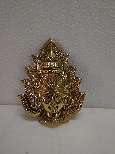 sps marketing Brass Varalakshmi Gowri Face (Yellow)