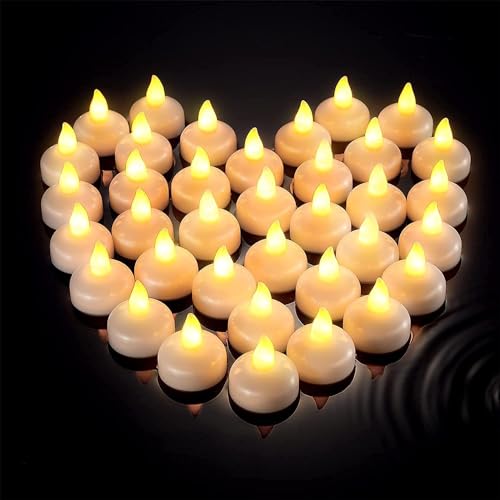 SPARSHMART Sima Flameless and Smokeless Decorative Candles Led Tea Light Candle Perfect for Gifting, House, Light for Balcony Pack of 12