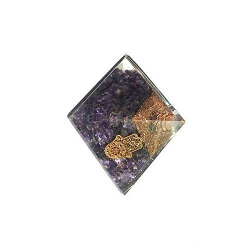 Amethyst Orgone Protection Power Maintain Chakra Balancing Hand Designer 70 mm