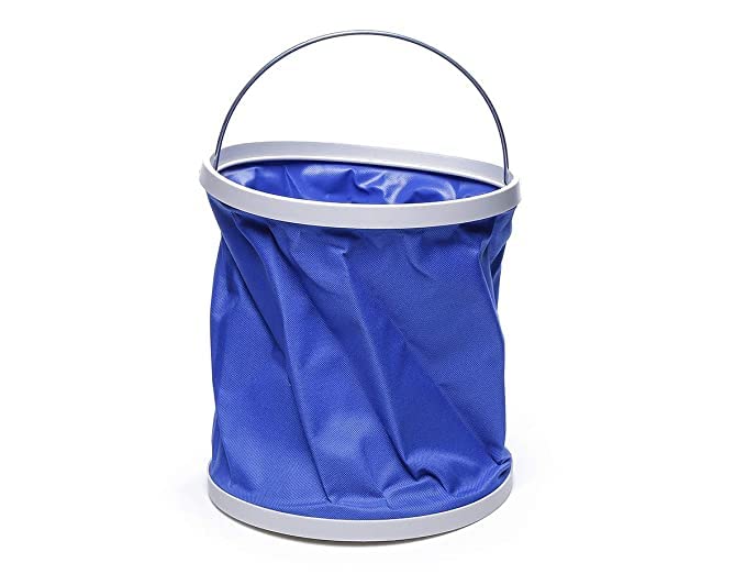 JEMICA Oxford Material with PVC Waterproof Coating Portable Foldaway Water Bucket Collapsible Foldaway Bucket - Portable Foldable Water Pail for Outdoor Camping