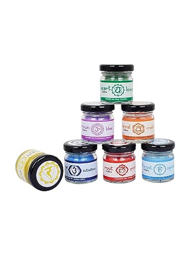 The Decor Affair Set of 7 Set of 7 Long-Burning, Aromatic Candles, Carefully Blended to Enhance Your Spa, Aromatherapy, and Meditation Sessions.