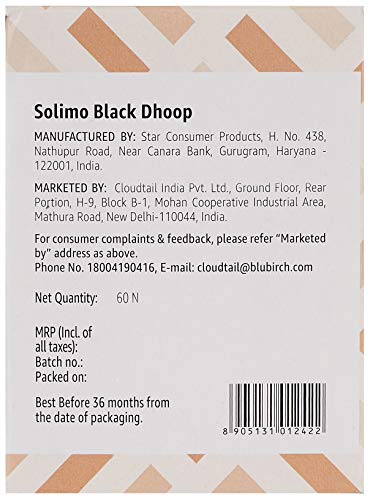 Amazon Brand - Solimo Black Dhoop, Assorted, 240 Pieces