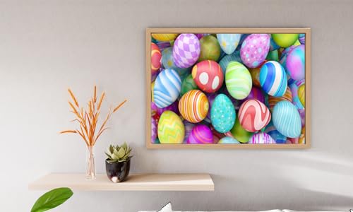 VERRE ART Printed Framed Canvas Painting for Home Decor Office Wall Studio Wall Living Room Decoration (14x10inch Wooden Floater) - Easter 34