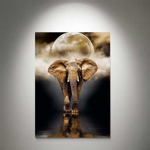 GADGETS WRAP Canvas Gallery Wrap Framed for Home Office Studio Living Room Decoration (9x11inch) - The Nordic Elephant