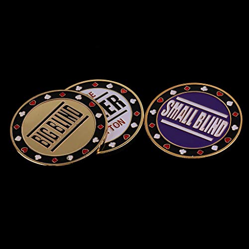 LOOM TREE® 1 Dealer 1 Small Blind 1 Big Blind Poker Chip Set Poker Card Guard Protector | Authentic Collector's Piece | Rare Collectible | 1 Piece Dealer Button