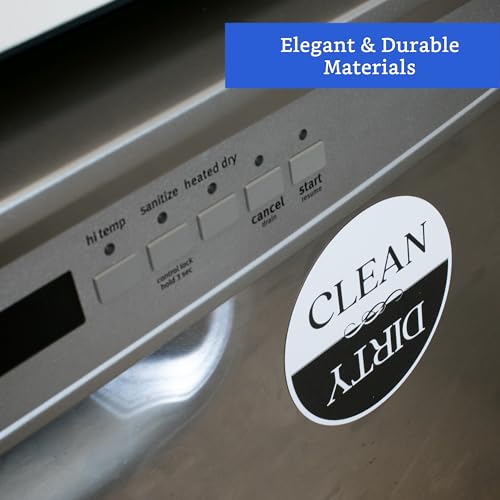 Dishwasher Magnet Clean Dirty Sign (Magnet 3.5 in) - Clean Dirty Magnet for Dishwasher - Dirty Clean Dishwasher Magnet - Clean/Dirty Dishwasher Magnet - Dishwasher Accessories - Helpful Home Finds