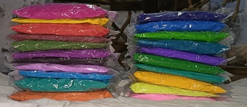 Rangoli Colour Powder, Pack of 10 Packets, Multi-Color