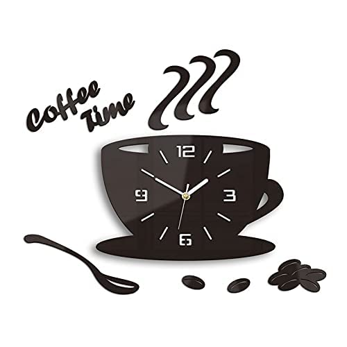 Palak Wall Clock Antique Coffee Time Design, for Living Room, Bedroom Wall, Home and Office Wedding Gift