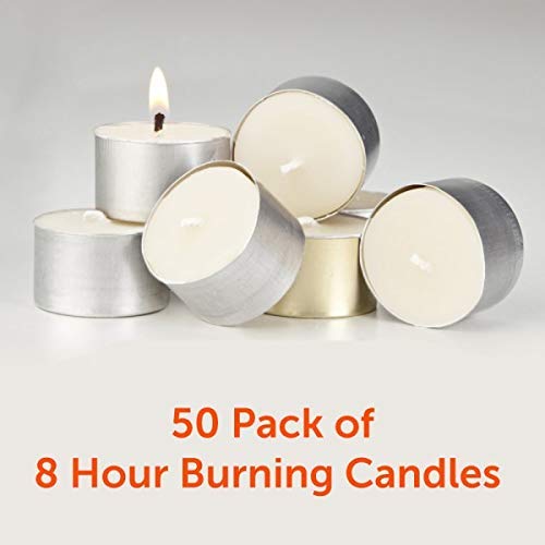 Aerico Wax Tealight Unscented Candle (Set of 100) (8 Hrs Burning)