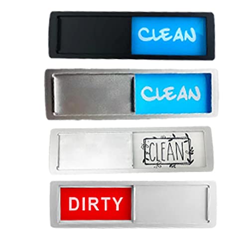 ATORSE® Magnet Clean Dirty Sign Dishwasher Indicator for Kitchen Dishwasher Fridge Blue Gray Silver