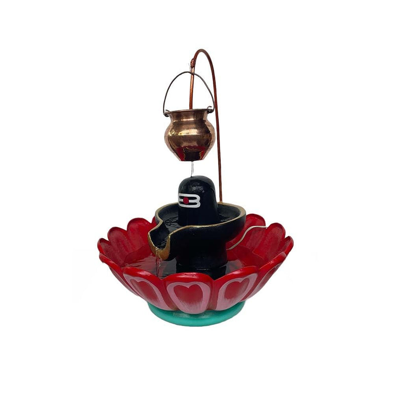 Waahkart Fiber Decorative Fountain (Black Red)